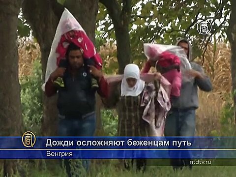 Сильные дожди осложняют беженцам путь через Европу