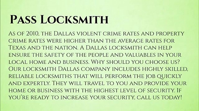 Locksmith Dallas company