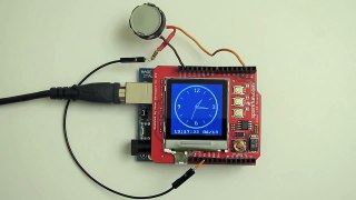 Arduino Nokia 6100 LCD Analog Clock Demo