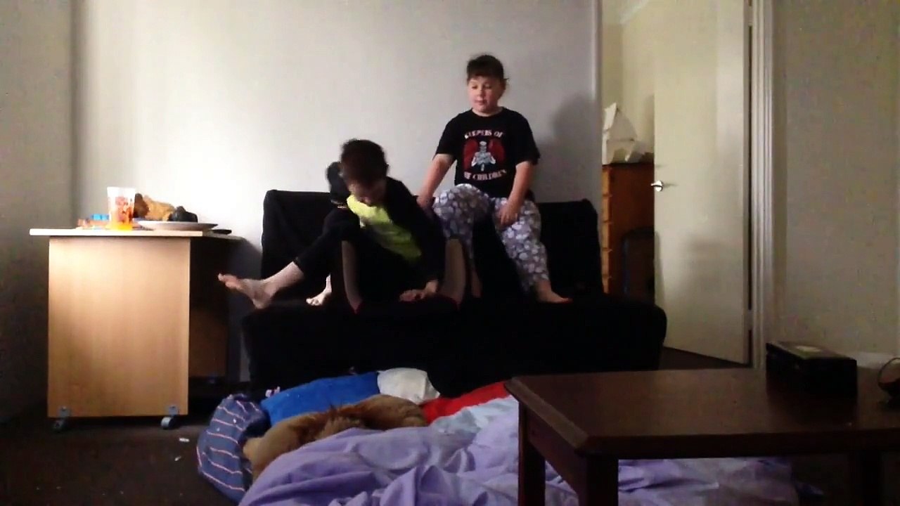 Baby seat flying with Damien and Macy to funny to Watch