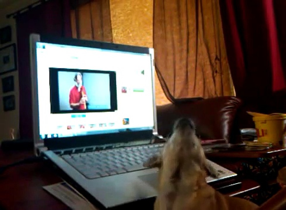 Native American Flute Accompanied by Singing Dog