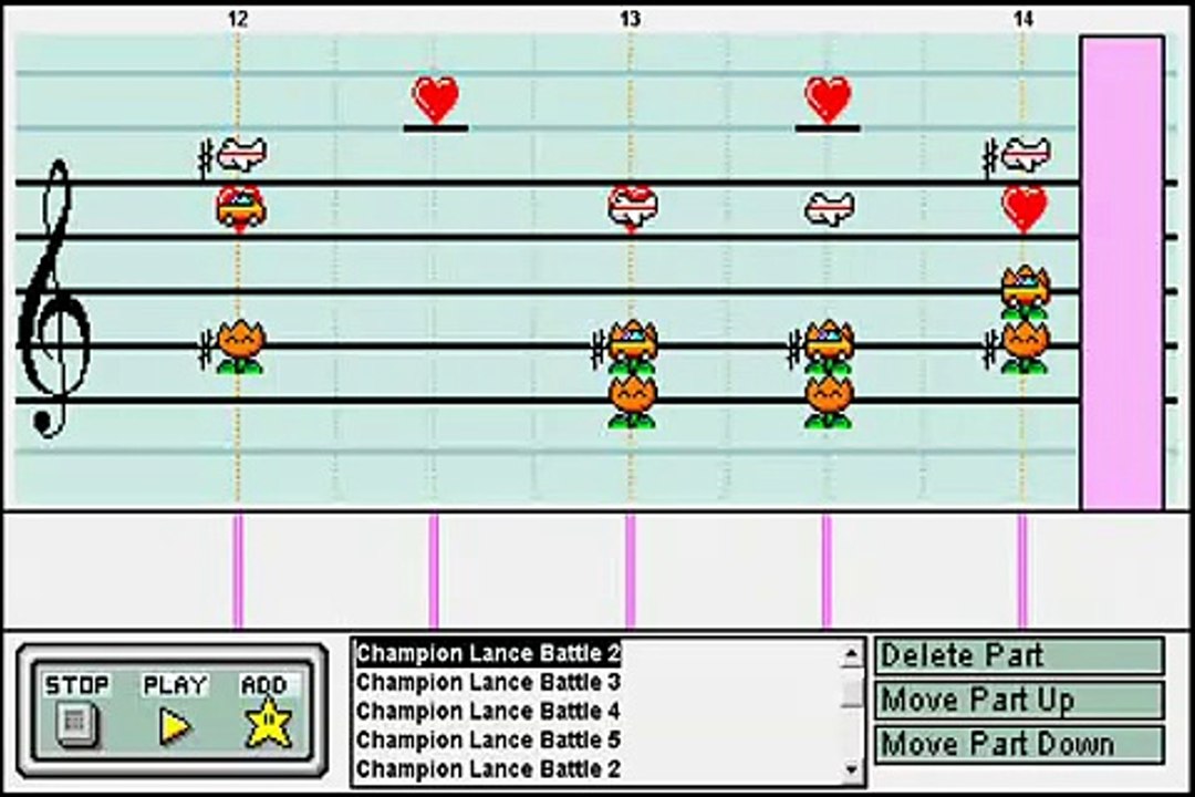 Champion Lance Battle from Pokemon G/S/C (Mario Paint)