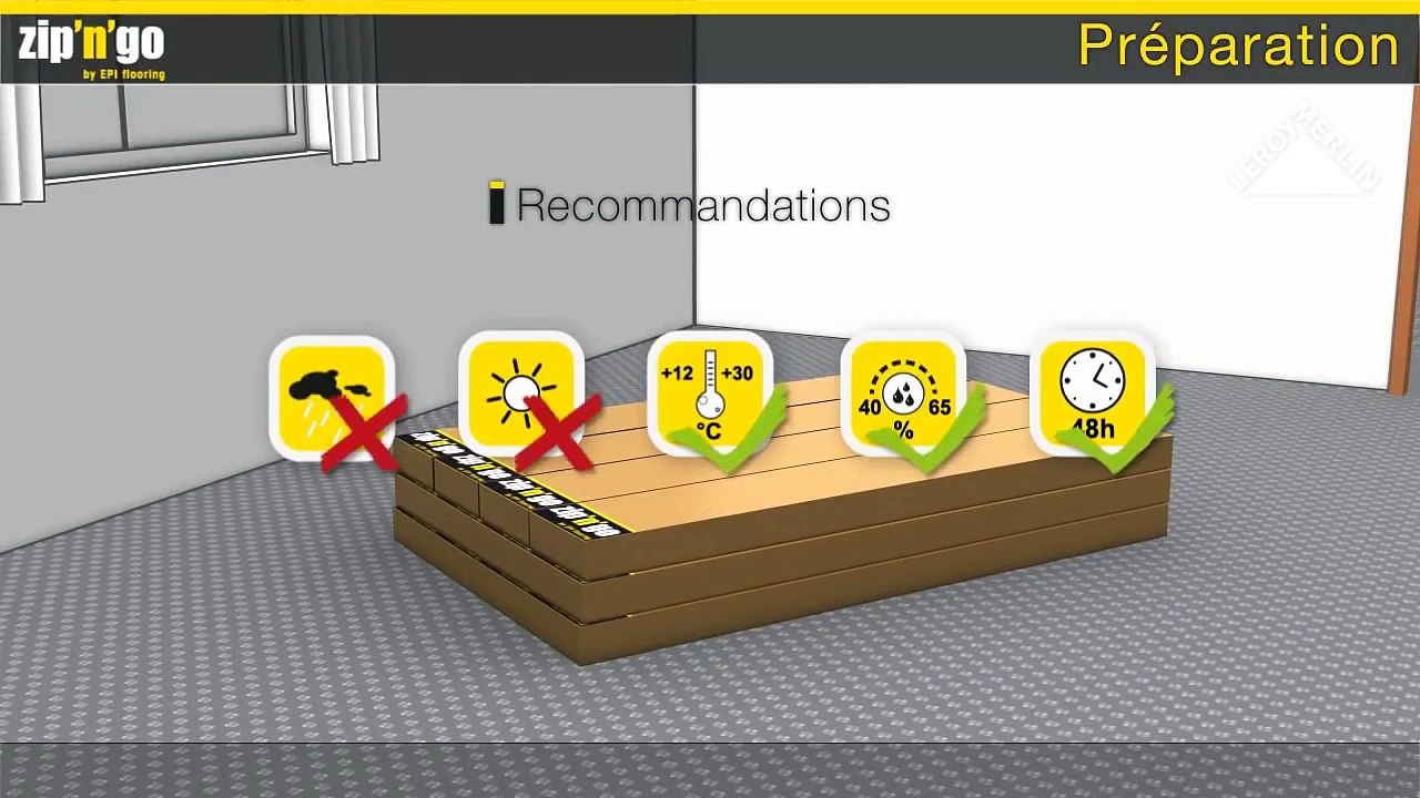 Pose flottante Zip'n'Go