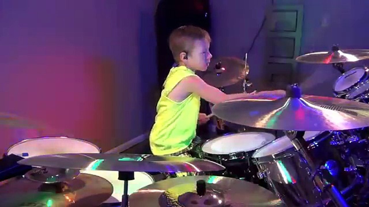 "Neon Lights" Avery Molek, 7 year old Drummer