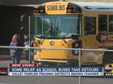 Some relief as school buses take detours