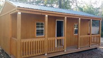 Graceland Portable Buildings of Huntsville TX 16x24  Side Porch Cabin
