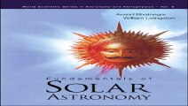 Download Fundamentals of Solar Astronomy World Scientific Series in Astronomy and Astrophysics Pdf