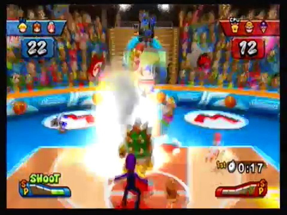 Mario Sports Mix - Basketball Match #1: Team Peach vs Team Bowser