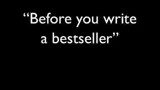 How to write a bestseller
