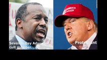 Donald Trump, Ben Carson trade attacks over religion. Dark secret Seventh-Day Adventist