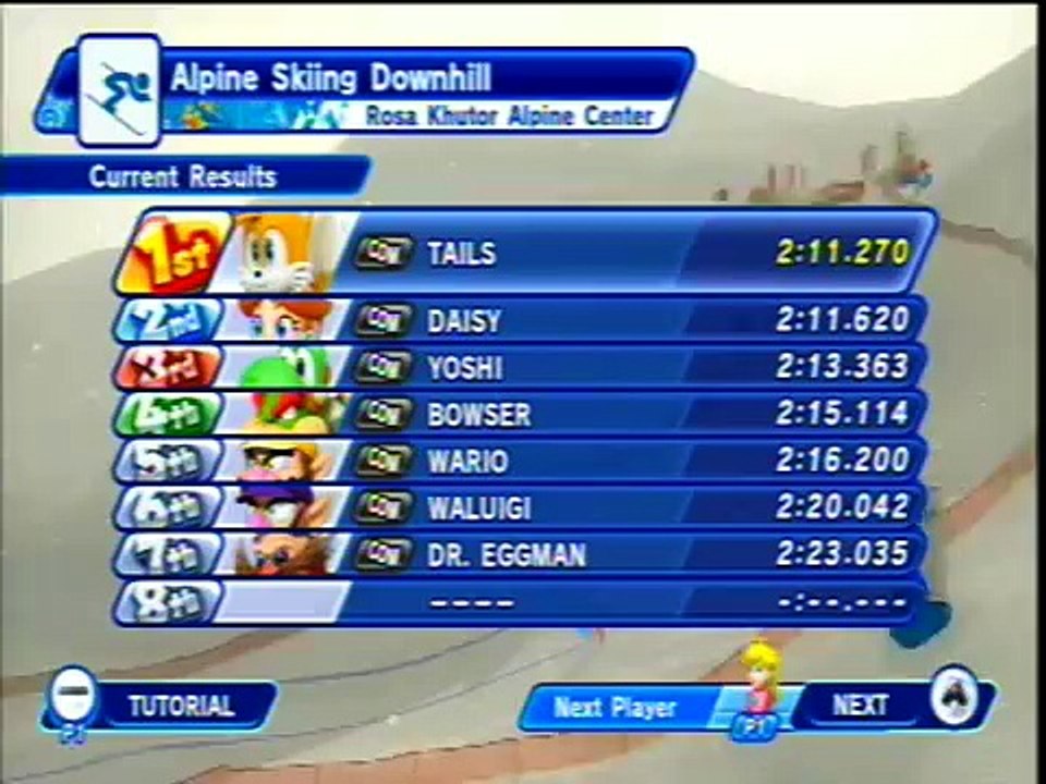 Mario & Sonic at the Sochi 2014 Olympic Winter Games - Alpine Skiing Downhill #11 (Peach)
