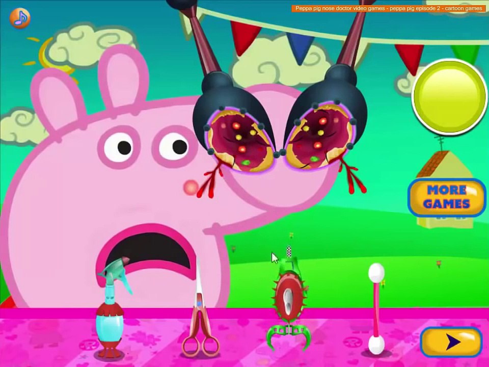 Peppa pig nose doctor video games - peppa pig episode 2 - cartoon games