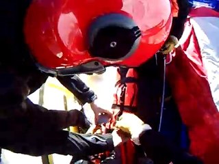 Evacuation hélico sur piste à Chamonix