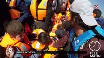 Migrants : à bord d'un canot en mer Egée, entre la Turquie et la Grèce