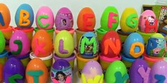 24 PlayDoh Alphabet Surprise eggs. Peppa Pig Alphabet Learning Violetta Kinder Surprise [Full Episod