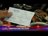 Chopper the Biker Dog delivers donation check to the Wounded Warrior Project