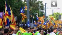 تظاهرات عظیم چند صد هزار نفری برای استقلال کاتالونیا از اسپانیا