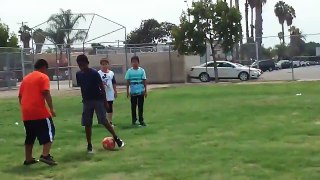 Us playing soccer