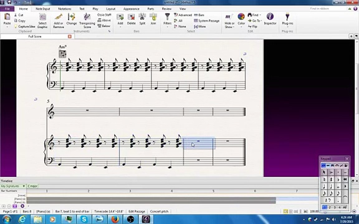Sibelius Piano/Vocal/Guitar Tutorial
