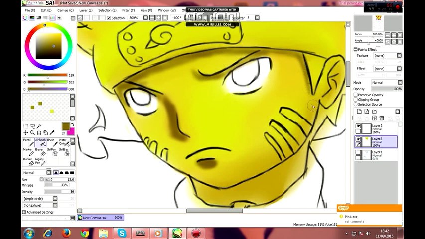 Speed Painting Naruto Mod Kyuubi Paint Tool Sai Video