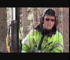 Three horse hitch winter logging in Swedish Lapland