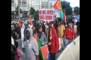 Eritrean demonstrate against U.N. sanction in San Francisco