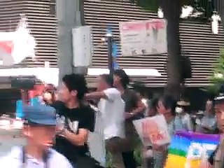 在特会デモin京都！左翼の爆竹点火1:14（21年6/13）④