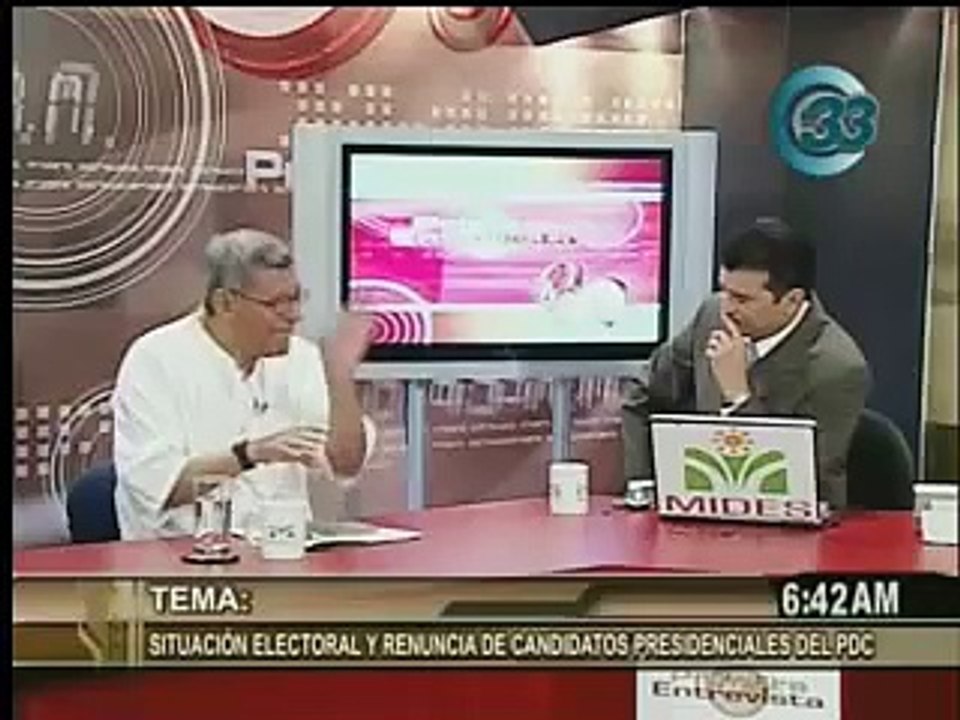 04/02/09 Analisis acerca de renuncia del candidato presidencial del PDC pt.1