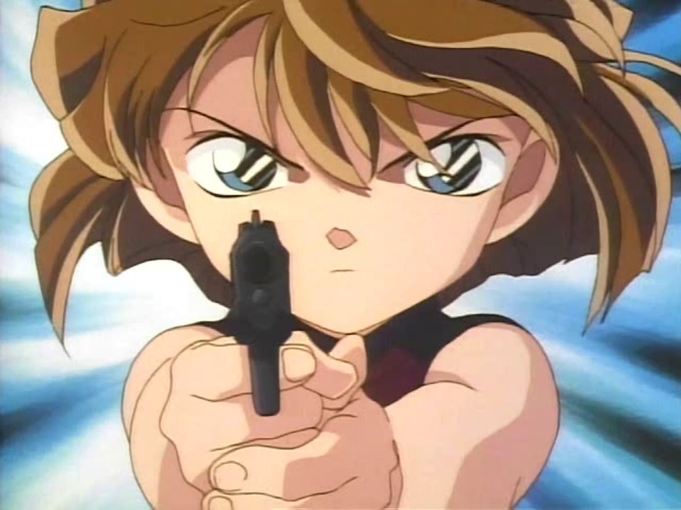 Haibara with a gun