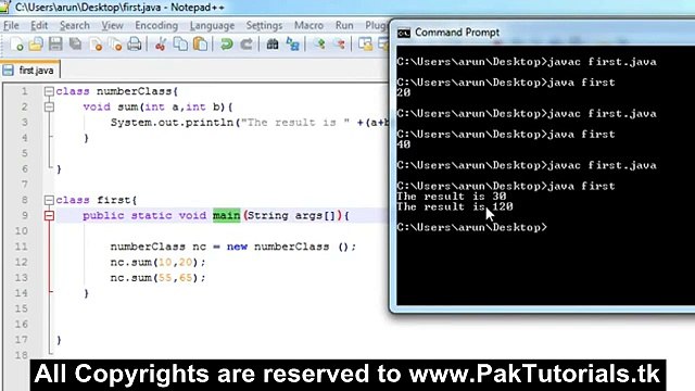 java tutorial 17 Methods overloading in java urdu hindi tutorial