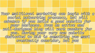 Multi-Level Marketing Advice Everyone Needs To Know