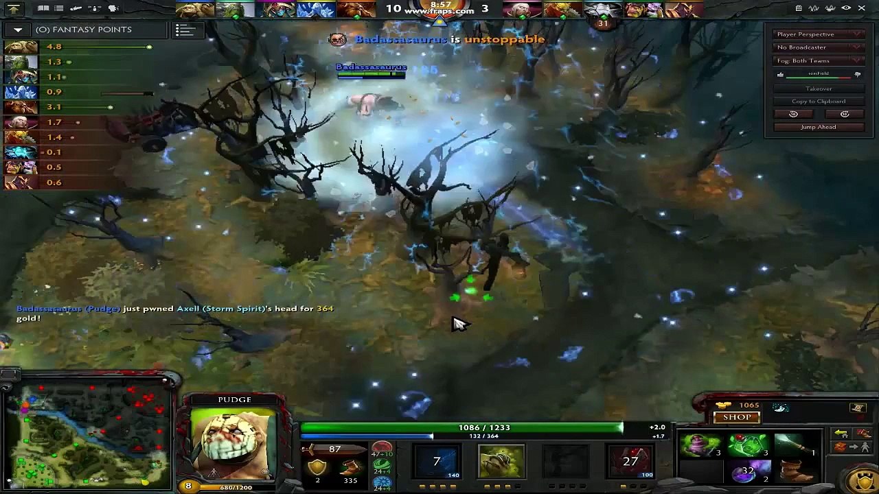 Dota 2 Pudge 4k MMR Badassasaurus gameplay