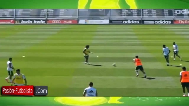 Tiki Taka de 25 pases de los jugadores de Real Madrid en el entreno... pero falló Cristiano Ronaldo