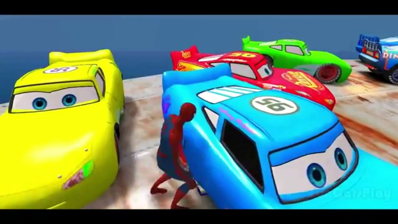 spiderman car fun video with bus and children
