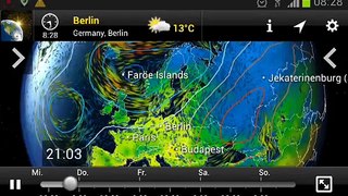 Wärme Oktober 2013 - erklärt mit der MeteoEarth for Android App
