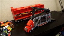 Toys from Disney Cars cartoon, lightning mcqueen, Cars Lift Launch Mack Transporter