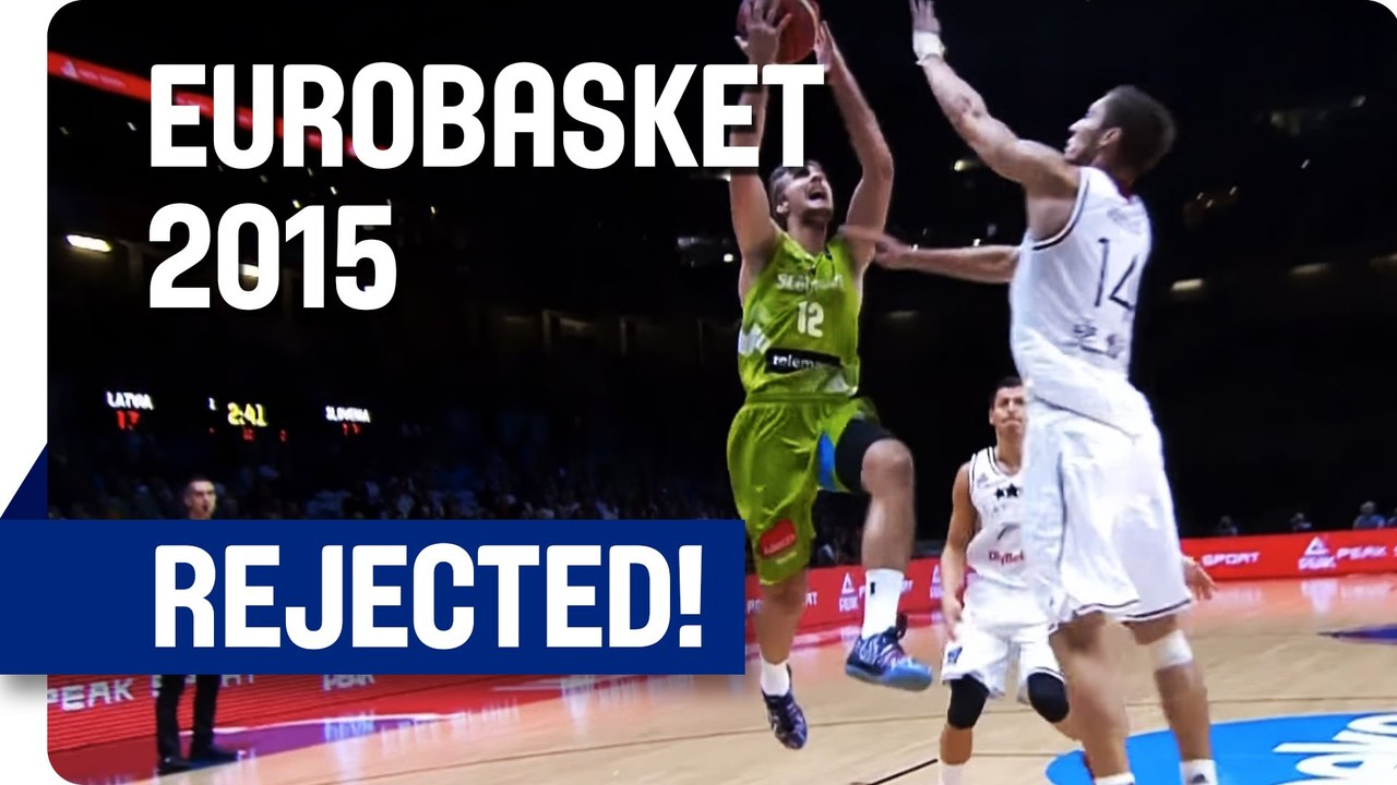 Berzins' strong Rejection against SLO - EuroBasket 2015