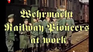 WWII Footage - Railway Pioneers at Work (Colour)