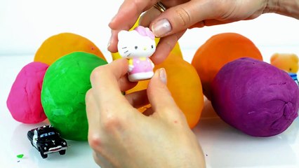peppa pig play doh cars surprise eggs barbie lalaloopsy