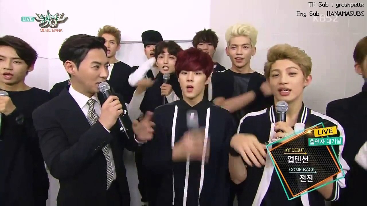 [Thaisub]150911 Music Bank Interview   UP10TION with Shinhwa Junjin