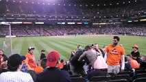 Baseball fight. Tennis Orioles and Yankees hooligans fight