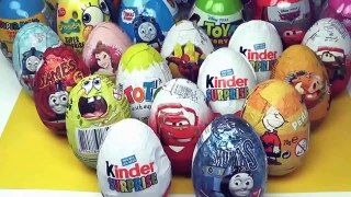 Kinder Surprise Eggs   25 Kinder Surprise Disney Pixar Spongebob Cars 2 Thomas