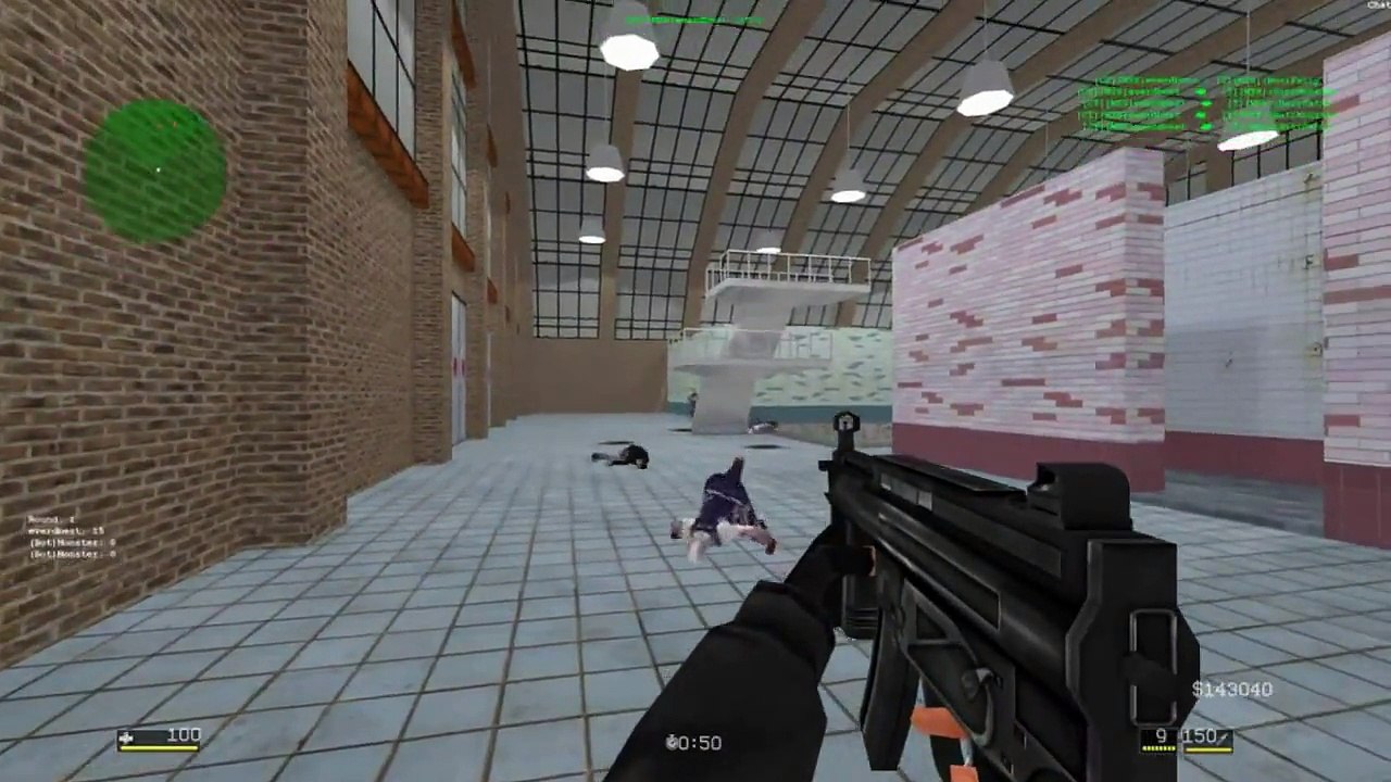 CS Portable Singpleplayer Vs Zombies part 3