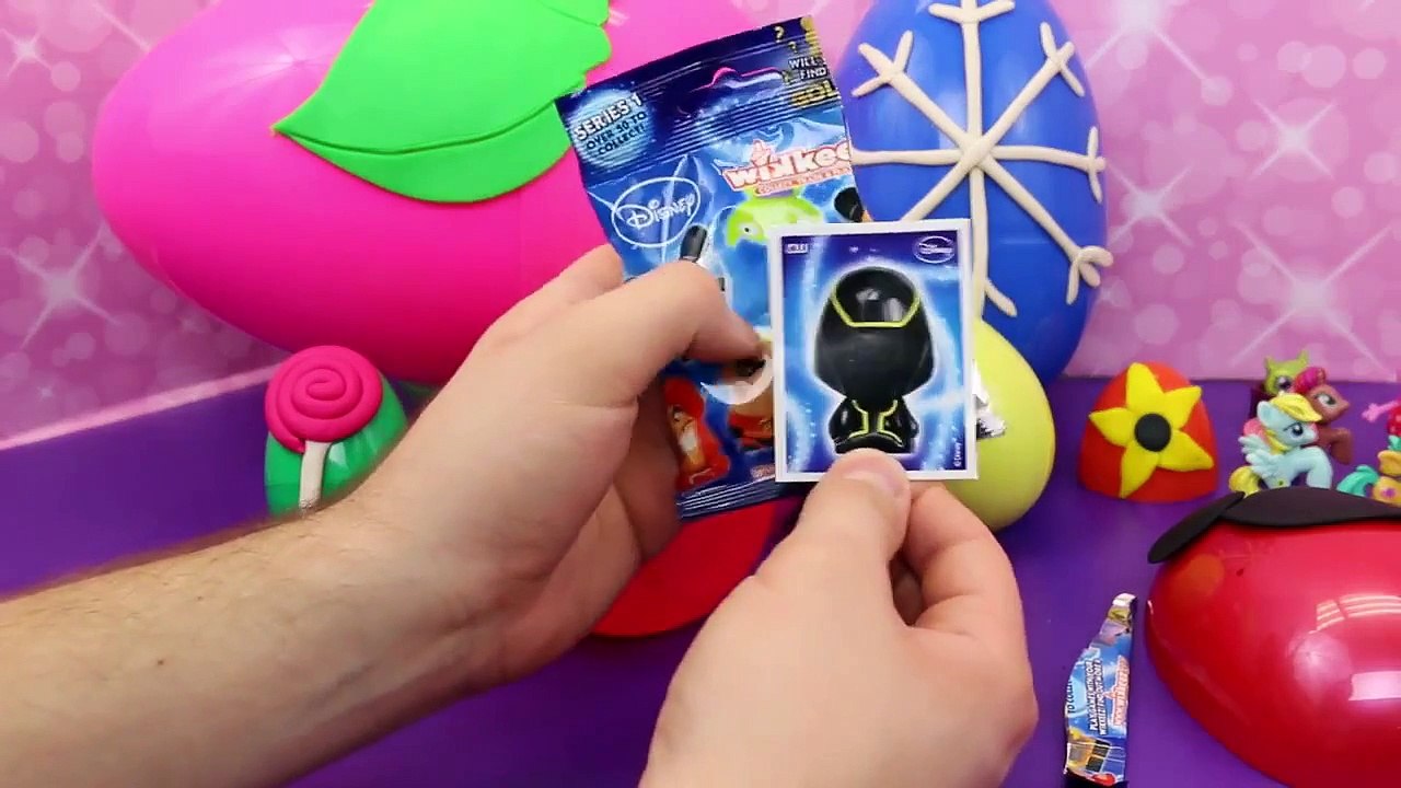 Giant Play Doh Surprise EGGS Disney Princess Magic Clip Dolls, Frozen, Little Mermaid & Birthday