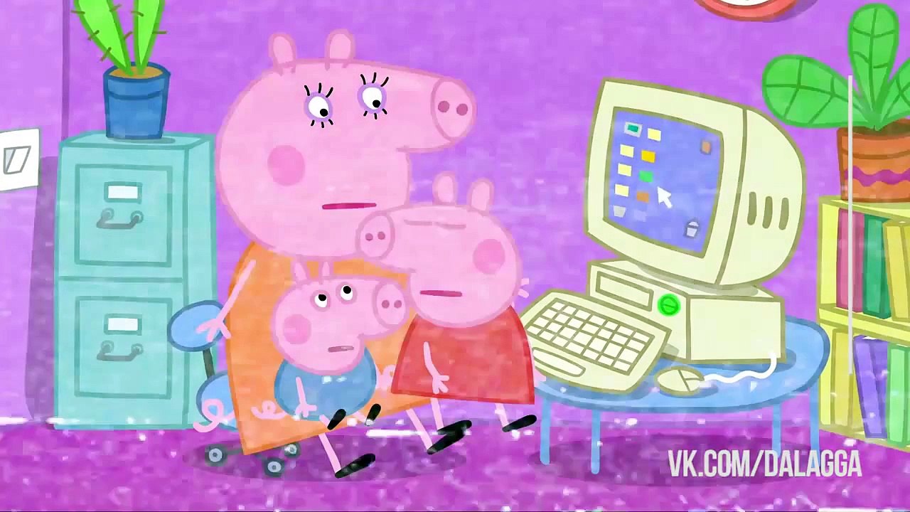 Свинка Пеппа смотрит, как Ларин смотрит Свинку Пеппу