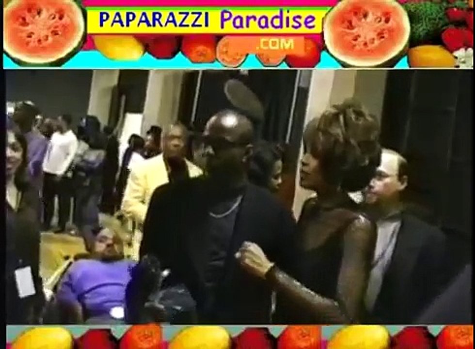 WHITNEY HOUSTON & BOBBY BROWN walk around backstage at award show