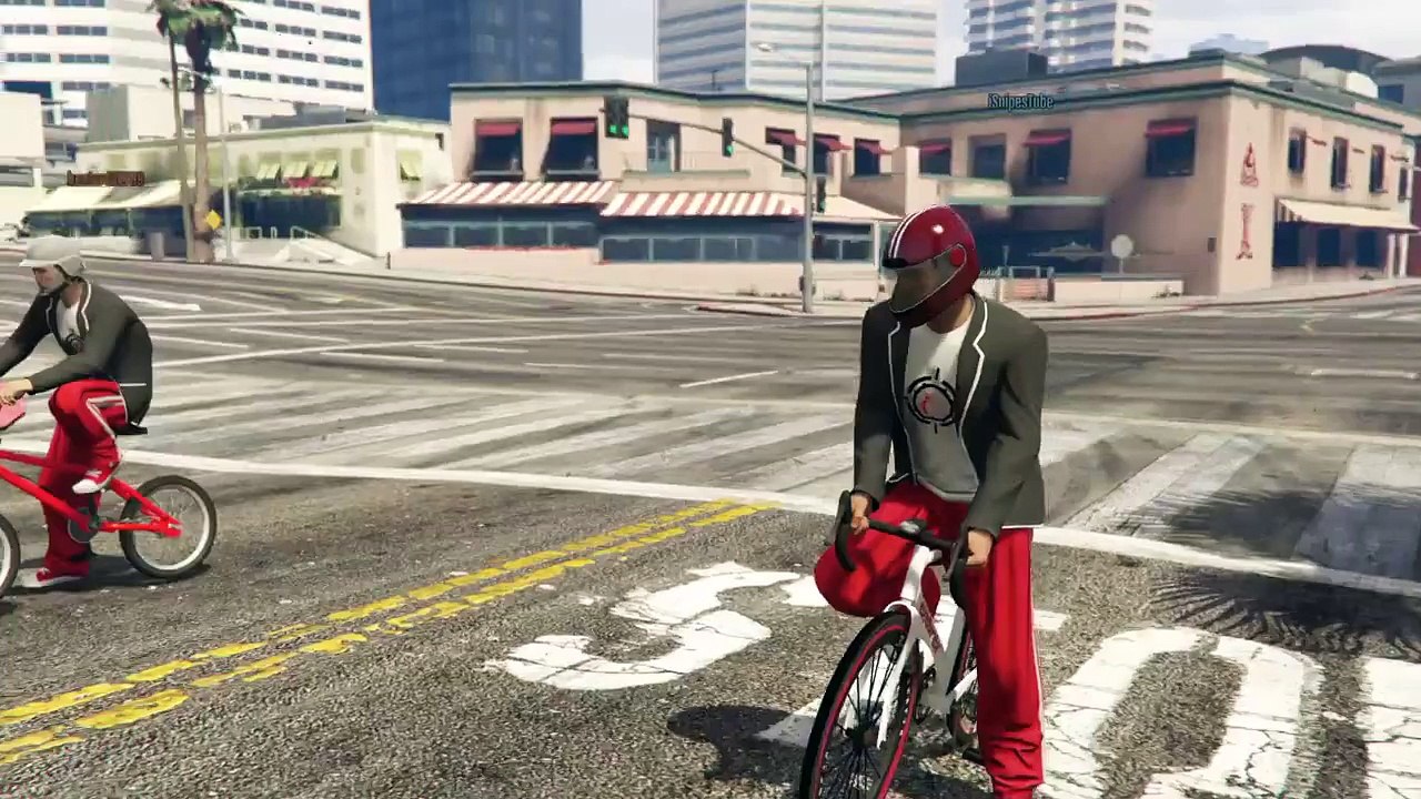 GTA V: Crazy Bike Race (Funny Moments)