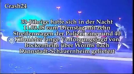 Ende einer Verfolgungsjagd am11.03.08 bei Dannstadt-Schauern