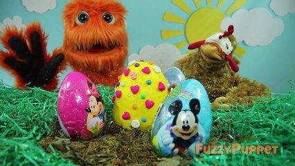 Coloring Easter Eggs with Silly Monsters and Tomy Hide n Squeak Eggs Review