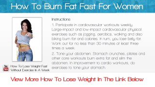 How To Burn Fat Fast For Women